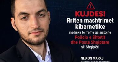 Nedion Marku eksperti krimit kibernetik paralajmeron: Rriten mashtrimet kibernetike në Shqipëri, linke të rreme në emër të institucioneve shtetërore